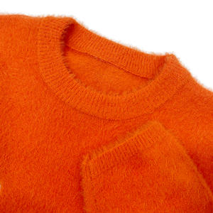 Großhandel Maßgefertigter Modischer <span class=keywords><strong>Mohair</strong></span>-Jacquard-Pullover für Herren, Langer Strick-Streetwear-Pullover für Herren - Product Image 5