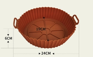Tapis de cuisson pliable en silicone de qualité alimentaire pour friteuse à air, rond, 110g, résistant à l'huile et à la chaleur, pour micro-ondes et four - Product Image 2