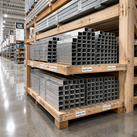 Profilés carrés galvanisés de haute qualité Q235 pour charpente de bâtiment, directement de l'usine