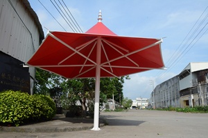 Parasols à structure en membrane tendue d'architecture moderne, cadre en aluminium, auvent, ombre extérieure, parapluie, tissu en polyester, forme de flèche - Product Image 2