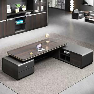 Escritorio de oficina moderno, muebles ejecutivos en forma de L, escritorio de oficina Boss, mesa de lujo, CEO, escritorio de oficina en forma de L - Product Image 4