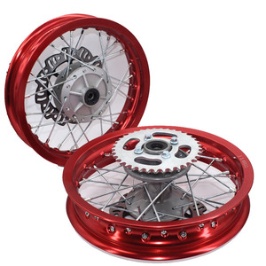 Kit de jantes avant et arrière de 1,85 à 12 pouces, cercle en aluminium, moyeu avec disque de frein, pignon pour CRF50 <span class=keywords><strong>APOLLO</strong></span> <span class=keywords><strong>110</strong></span> Kayo <span class=keywords><strong>Dirt</strong></span> Pit Bike - Product Image 2