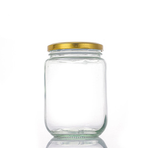 Tùy biến 85ml100ml 155ml 170ml 230ml 330ml 550ml kim loại vít có nắp đậy mật ong mứt lọ thủy tinh tròn Rau souce lọ có nắp đậy - Product Image 6