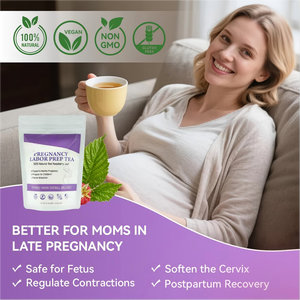 Té Orgánico OEM para Preparación del Parto, 100% Natural, Hoja de Frambuesa Roja, Favorece un Embarazo Saludable, 30 Bolsitas de Té, Caja de 45g - Product Image 4