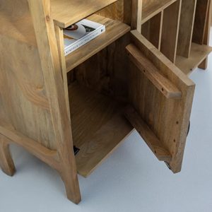 High-End Designer Wooden Bookshelf for Office Library <b>Solid</b> <b>Wood</b> Premium Storage Rack for Home Office Study Room Library Hotel - Product Image 5