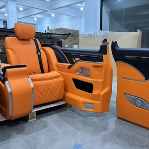 Chaise arrière de luxe avec console <span class=keywords><strong>MBS</strong></span> Table pour Benz Vito Vclass V250 W447 V300 Panneaux latéraux extra longs Écran tactile Lumière LED - Product Image 1