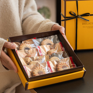 Caja de regalo con diseño de copo de nieve <span class=keywords><strong>Fernan</strong></span> de alta calidad para hornear, pastel de Libra, Madeleine para galletas, embalaje cuadrado de alimentos para Sushi - Product Image 3