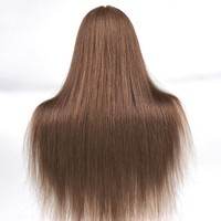 École d'entraînement 8 "-24" brun naturel 100% tête de teinture pour cheveux humains têtes d'entraînement de coiffure