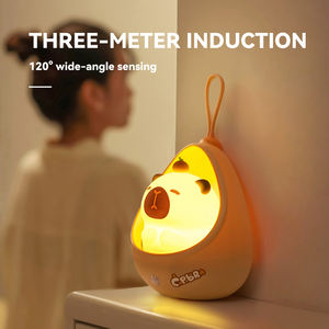 Capybara Plug-In Lighting Sensor de <span class=keywords><strong>movimiento</strong></span> Cute Animal Mini lámpara de mesa lámpara de cama para niños dormitorio de bebé suave LED Nursery Night Light - Product Image 2
