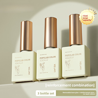 Gel de base professionnel 15 ml pour usage en salon, gel de renforcement, gel de finition mat et trempé, vernis gel
