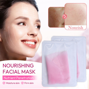 Masque facial en gelée rose, collagène, anti-rides, raffermissant, hydratant, blanchissant, réparateur, soin de la peau - Product Image 2