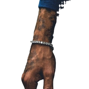 Pulsera de cadena con incrustaciones de diamantes de imitación estilo hip-hop para <span class=keywords><strong>hombre</strong></span>, ideal para aniversario, estilo chic. - Product Image 6