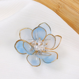 Popular colorido pequena mão frisada flor Patches para DIY brincos cabelo decorações broches - Product Image 3