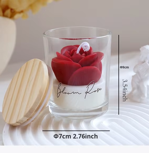 Cera di soia naturale, con etichetta personalizzata, candele profumate con Rose - Product Image 6