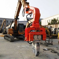 Martillo Vibratorio Hidráulico KN250 Montado en Excavadora, Martillo Vibratorio para Construcción, Máquina para Hincar Pilotes, Estacas de Lámina y Tubulares