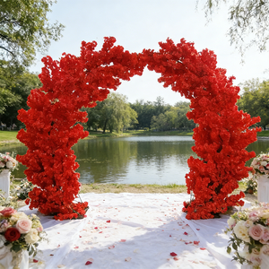 Arche <span class=keywords><strong>de</strong></span> fleurs artificielles en cerisier rose et blanc <span class=keywords><strong>de</strong></span> 7 à 10 pieds pour la décoration <span class=keywords><strong>de</strong></span> fêtes et <span class=keywords><strong>de</strong></span> mariages, vente en gros - Product Image 5