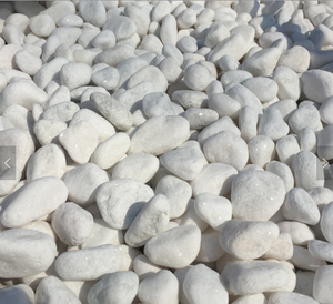 SHC - Fournisseur direct d'usine - Galets de pierre naturelle écologiques et durables pour aménagement paysager et jardinage - Gravier blanc poli - Garantie 5 ans - Product Image 3