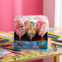 Sucettes en guimauve pour enfants, boîte de 18 pièces, bonbons sucrés pour fêtes, vente en gros
