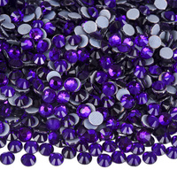 Strass en cristal violet SS6 de haute qualité OLeeya en vrac, strass brillants à thermocoller pour T-shirt