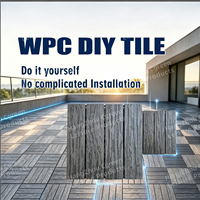 Dalles de terrasse emboîtables en WPC modernes et écologiques pour l'extérieur, patio, jardin, balcon