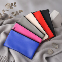 Tas Penyimpanan Uang Tunai Berlogo Custom dengan Ritsleting, Dompet Panjang Kulit PU Warna-warni, Kantong Uang Bank, Bahan Poliester, MOQ 50 Pcs