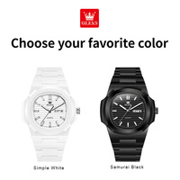 Montres personnalisées OEM 5627 avec logo, nouvelle collection pour étudiants, mode, étanches, lumineuses, en silicone noir, sport, polycarbonate