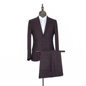 High Quality Wholesale Plus Size Plaid Wedding Formal Casual Suit For Men Custom Bespoke Tailor Men's Coats