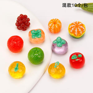 Comida de Juguete de Simulación, Fruta Naranja, <span class=keywords><strong>Hielo</strong></span> DIY, Fruta Transparente, Bolsa Sorpresa, Material para Bolas Hechas a Mano, Pegamento de Crema, Accesorios de Resina - Product Image 6