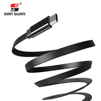 USB 3.0 Type A Mâle vers USB-C USB 3.1 Type C Mâle Hôte 10Gbps Plat Mince Nouille Câble de Données pour Ordinateur Portable et Téléphone