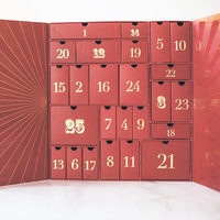 Verre à liqueur vide calendrier de l'avent cosmétique maquillage tasse cadeau de noël feuille d'or boîtes d'emballage