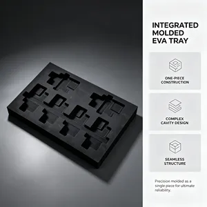 แผ่นรองโฟมสีดำแบบกำหนดเอง EVA พร้อมช่องตัดที่แม่นยำเพื่อการจัดเก็บอุปกรณ์อย่างปลอดภัยและการป้องกันการกระแทก - Product Image 2