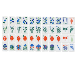 Tuiles de Mahjong <span class=keywords><strong>Newport</strong></span> Automatiques de Style Moderne et Luxueux, 160 Pièces, en Acrylique à Couche Unique, Design Série Végétale, pour Soirées de Jeu entre Amis et Divertissement - Product Image 1