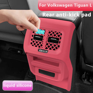 Pour Volkswagen <span class=keywords><strong>Tiguan</strong></span> L, accessoires intérieurs de voiture, décoration, console centrale, tapis en silicone, protection anti-coup de pied arrière, mise à niveau intérieure - Product Image 1