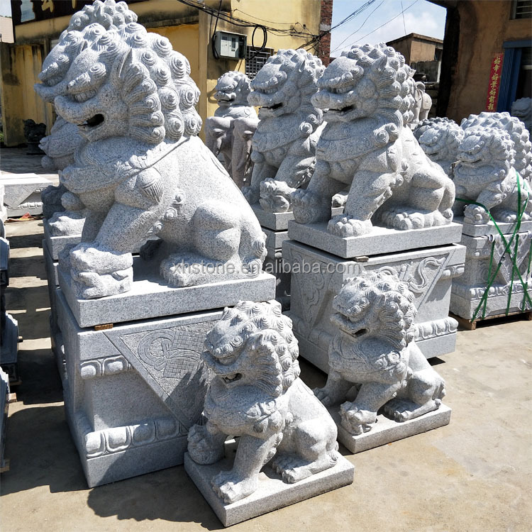 中国伝統石工芸吉祥獣彫刻天然緑御影石獅子彫刻福獅像販売中| Alibaba.com