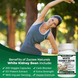 White Kidney Bean 10:1 Extract 1800 mg Per Serving 60 Vegan Capsule <strong>Carb</strong> <strong>Blocker</strong> Weight Loss <strong>Supplement</strong> Not for Pregnant Women - Product Image 3
