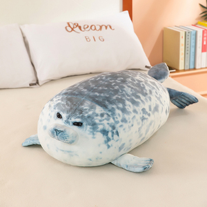 Segel pasir kustom hewan segel biru mainan bayi lucu lembut bantal boneka binatang mainan segel mewah lemak untuk hadiah Natal bayi - Product Image 2