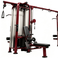 BL2001 Appareil de musculation multi-stations 8 personnes pour exercices de flexion des jambes, usage commercial, en acier Q235, pile de poids 150 kg, réglable, entraînement complet du corps