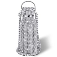 Tasse de voyage personnalisée en acier inoxydable, bouteille d'eau, cristal, diamant, Bling, café, strass