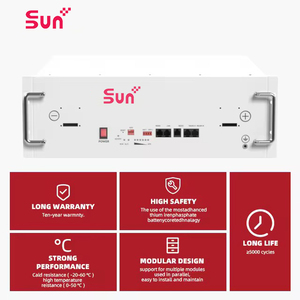 Batería solar SUNPLUS LiFePO4 5kWh-Larga vida útil (6000 ciclos), alta densidad, respaldo de energía seguro - Product Image 5