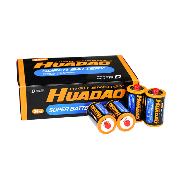 Cuanen Cheap Price Carbon Zinc 1.5v R20 Battery Um1 Battery Size D Battery for Flashlights
