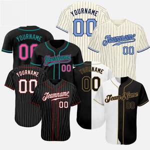 Vente en gros Maillot de baseball unisexe personnalisé Vêtements de sport très respirants pour adultes Grande taille Broderie uniforme sublimée style américain - Product Image 1