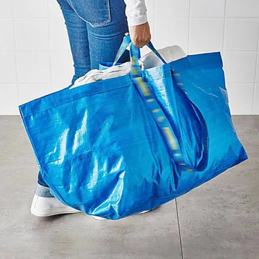 Пользовательский логотип, высокое качество, встраиваемая, очень большая вместимость, ламинированная, Frakta PP, плетеная Сумка для покупок, полипропиленовая сумка