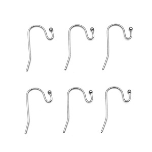 Stainless Steel U Shaped Ear <b>Hooks</b> With Beads For Earring Making Unisex Jewelry Findings H1116 - Product Image 1