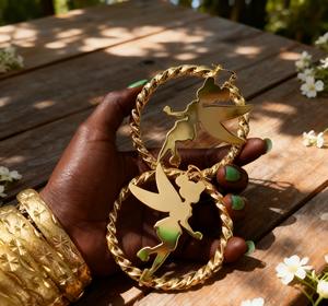 Personal isierte benutzer definierte Zeichentrick figur Twist Ohrring benutzer definierte Name Bambus Creolen für Frauen Mädchen benutzer definierte Creolen - Product Image 6