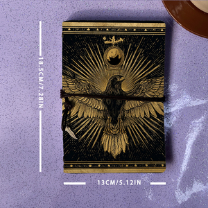 A6 máy tính xách tay với cổ điển Tie đóng cửa handmade 160 trang chu đáo quà tặng cho hội nghị Chuyên Đề ghi chú với <span class=keywords><strong>EAGLE</strong></span> tia biểu tượng crown-L - Product Image 4