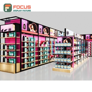 ตู้โชว์วิกผมแบบกำหนดเองพร้อมท็อปกระจก ชั้นวางหลายชั้น ลิ้นชักในตัว ตู้โชว์สินค้าสำหรับร้านค้า - Product Image 4