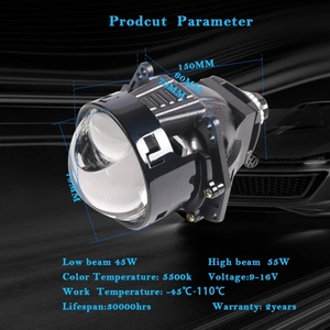 Sanvi 55W 5500K Lente de Proyector Bi-LED sin Pérdidas para Faros Delanteros de Coche, Accesorios de Iluminación Automotriz, Bombillas para Coche - Product Image 5