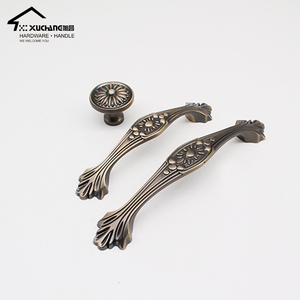 Chino clásico mango moleteado muebles de dormitorio de diseño moderno antiguo cajón tira Circular perilla del cajón/ - Product Image 2