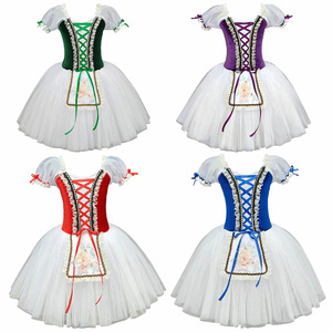 Maillot de Ballet para Niñas, Traje de Danza Profesional para Competencia, Vestido Largo para Fiesta de <span class=keywords><strong>Navidad</strong></span>, Disfraz de Lago de los Cisnes - Product Image 1