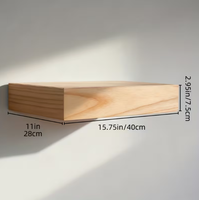 Étagère murale flottante en bois au design moderne avec compartiment de rangement dissimulé, meuble de présentation pour salon